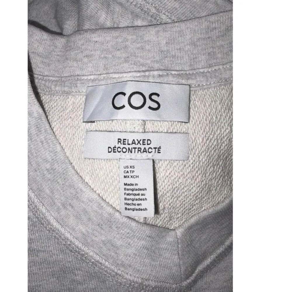COS Relaxed Decontracte Light Gray V-Neck Sweater Vest   Size: XS Men's